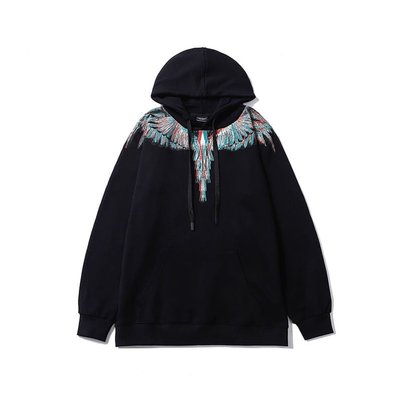 Marcelo Burlon Colorful Feather Phantom Wings Sweater Lightning Blade Hoodie