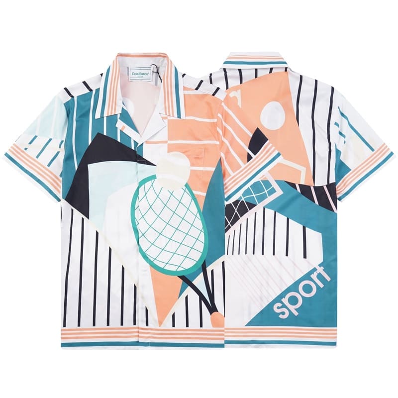 Casablanca Vacation Printed Shirt and Quick-Drying Shorts Summer Beach Set