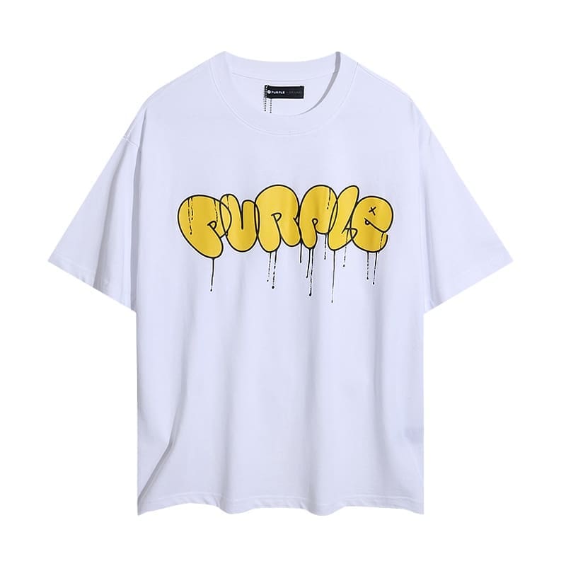 pu*re b*and letter print t-shirt high street cotton casual round neck