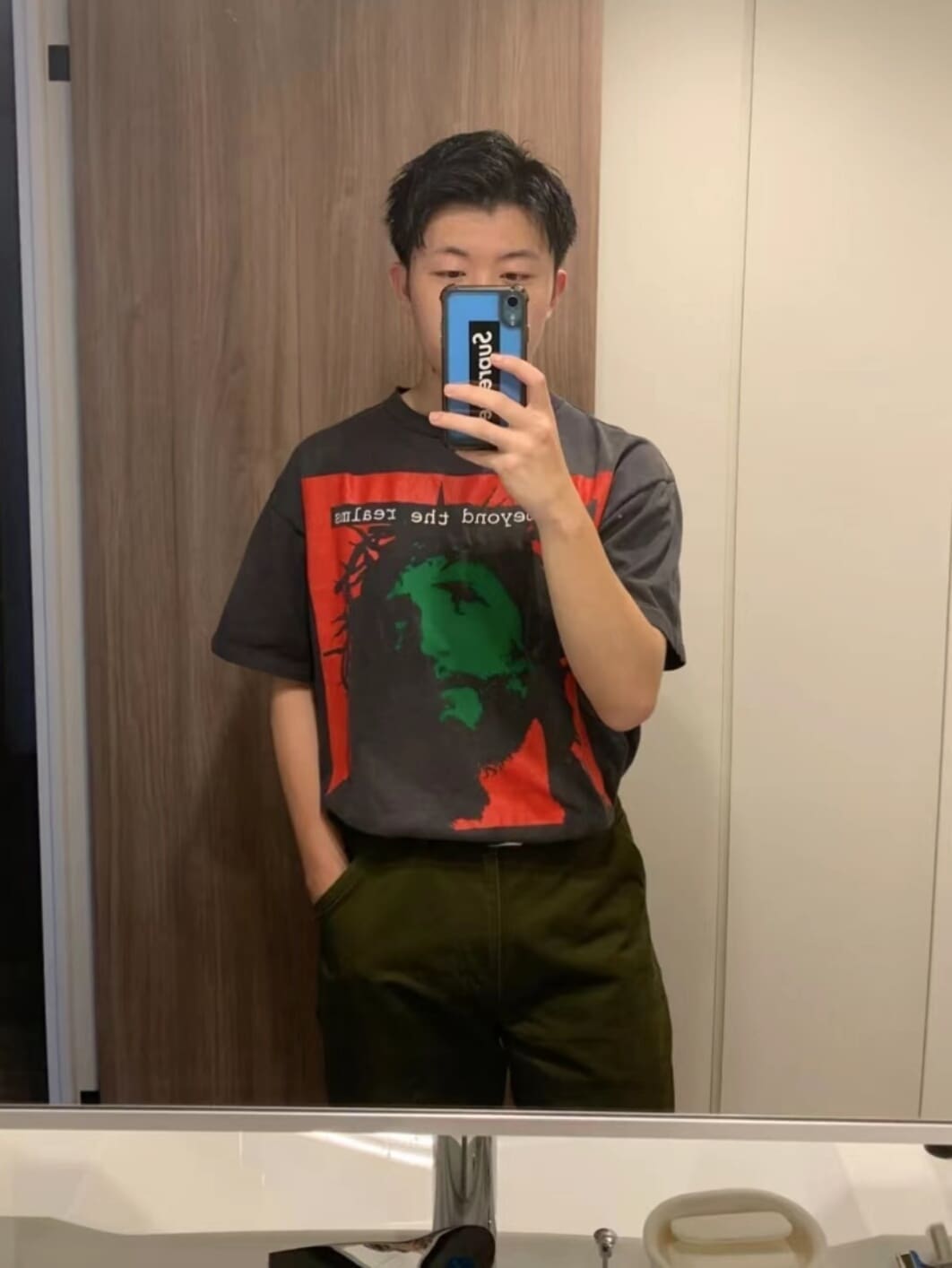 Saint Michael Kosuke Kawamura Washed Short-Sleeve T-Shirt for Men and Women