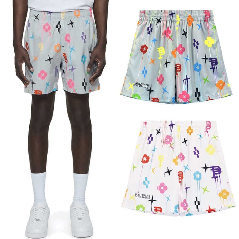 vlone fog pu*re b*and printed shorts lightweight beach pants