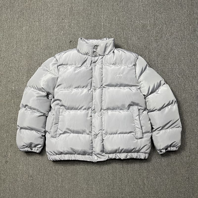 Corteiz Embroidered Thick Stand Collar Cotton-Padded Coat for Men