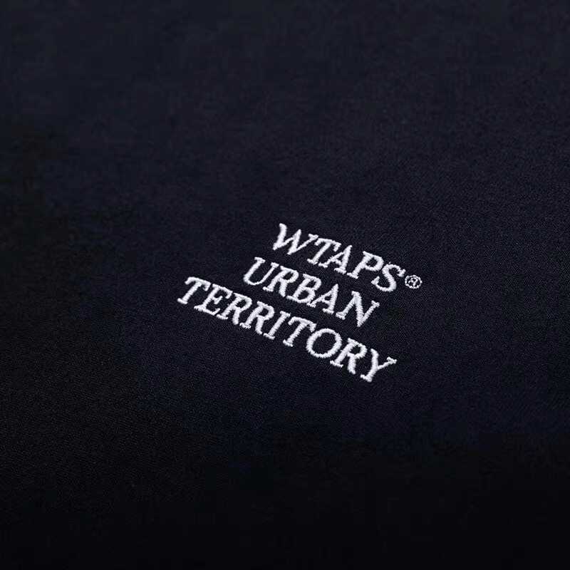 Fashion brand WTAPS CHAMPION joint embroidery Japanese leisure loose CityBoy round neck long sleeve T-shirt