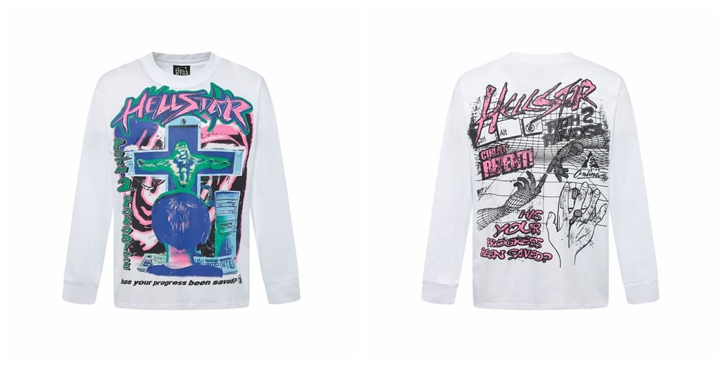 H*lst*r european and american high street fashion hip hop fashion brand men’s and women’s printed loose cotton crew neck bottoming shirt long sleeve t-shirt ins