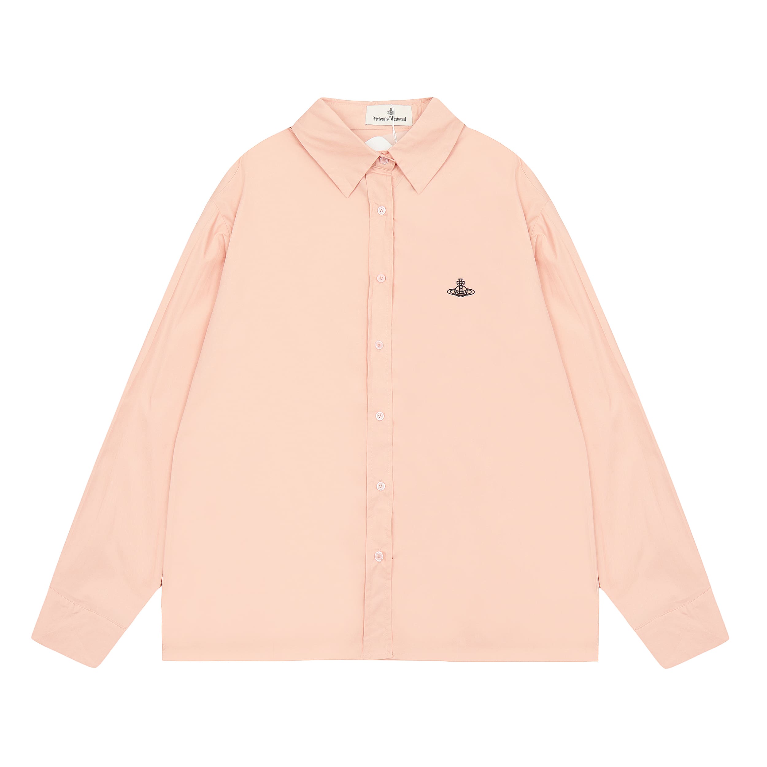 u1u1enne westwood saturn embroidery casual long sleeve shirt for women