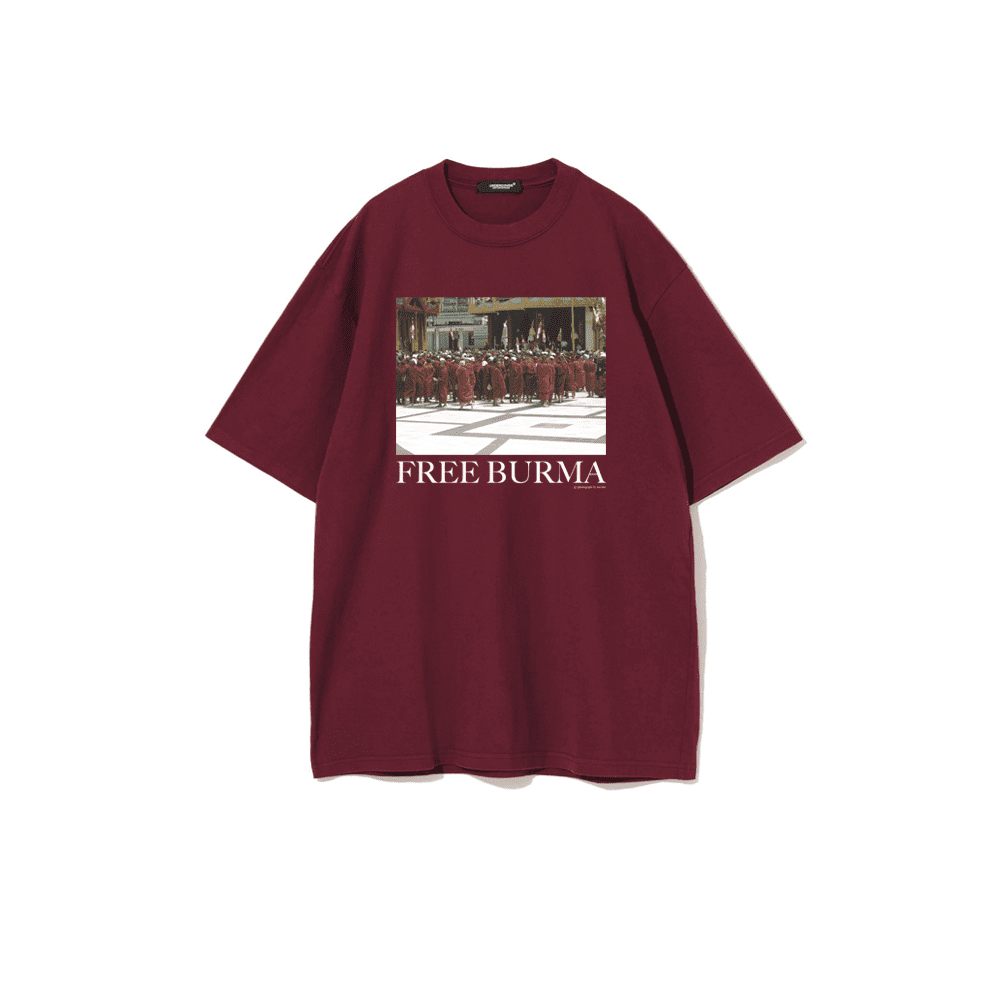 Undercover Monk Print Vintage Oil Painting Washed Short Sleeve T-Shirt