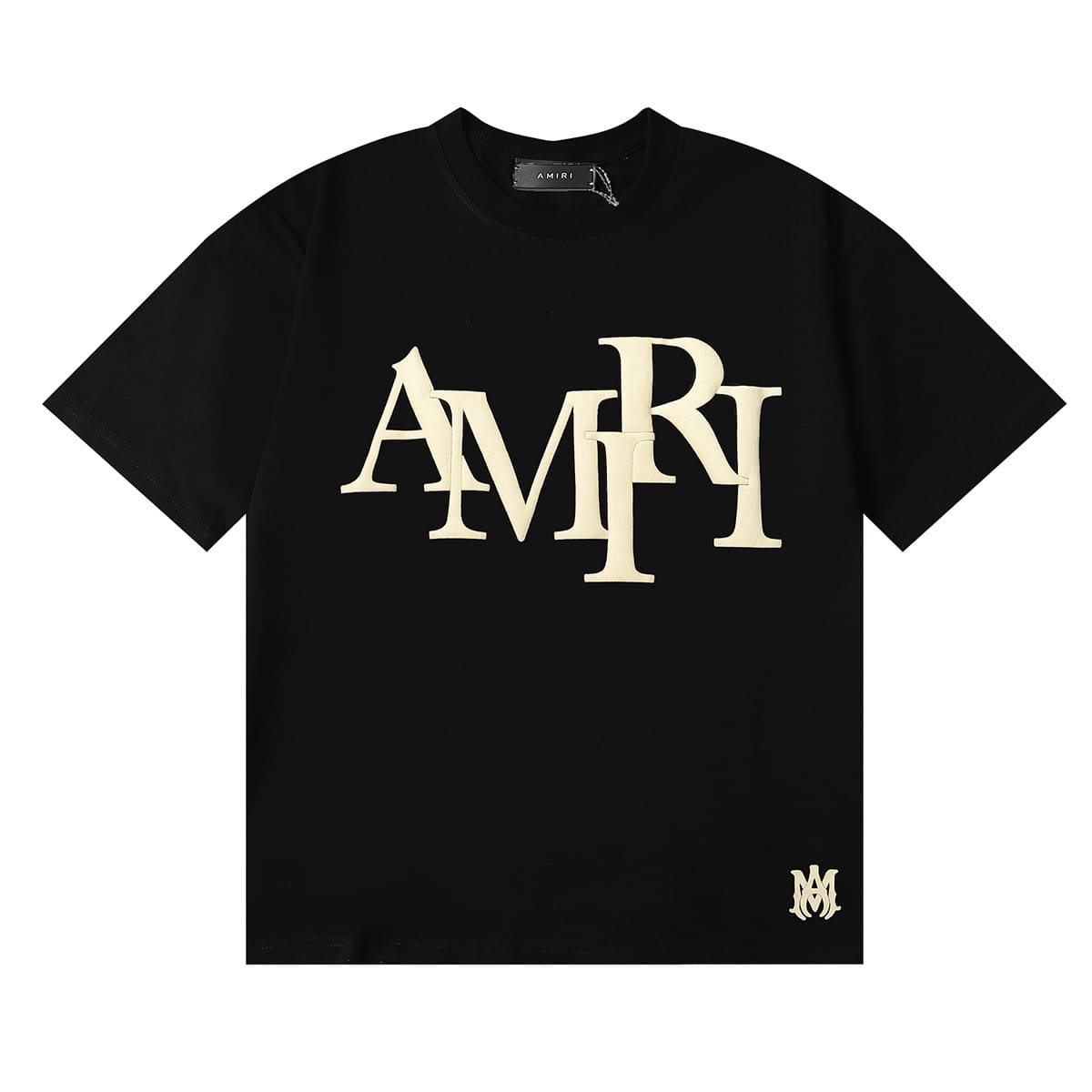 Amiri Fashion Solid Color High Street T-Shirt Retro Loose Fit 2