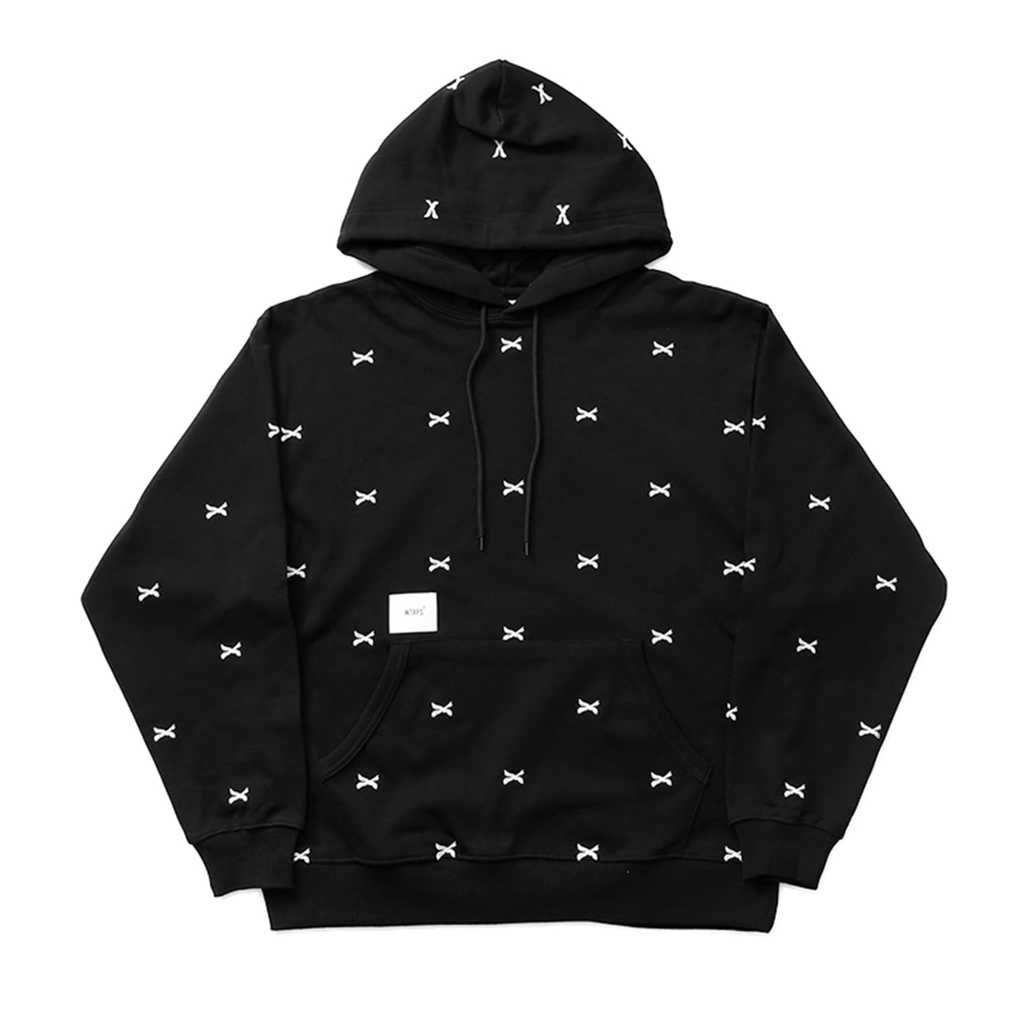 WTAPS Japanese-style bone embroidered hoodie, 450g men’s and women’s couple hooded sweater