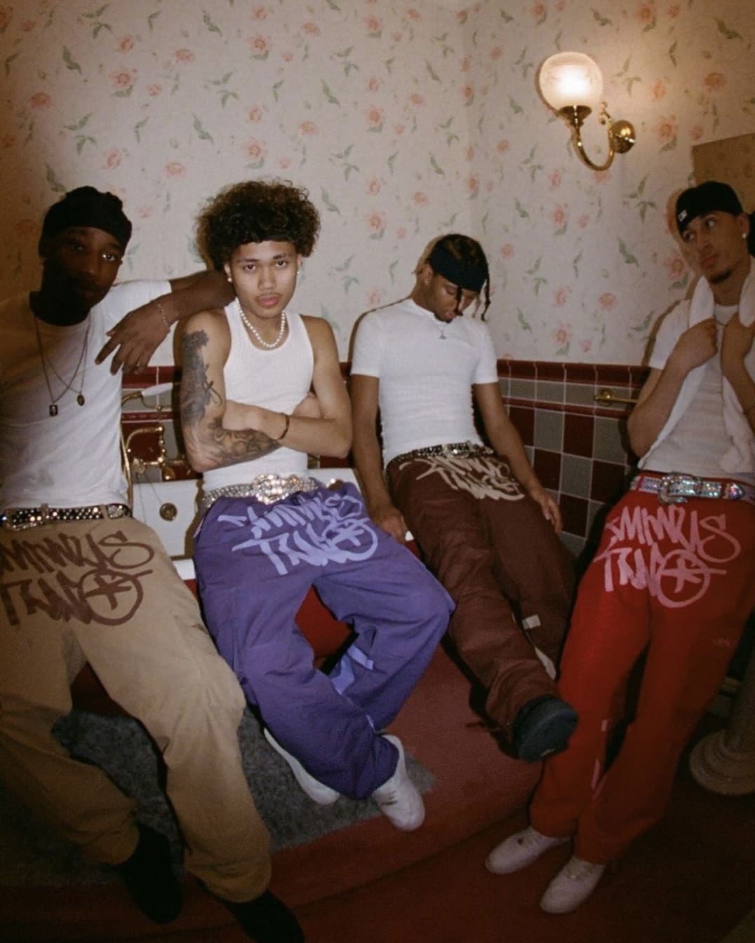 Minus Two Cargo Pants Casual Straight-Leg Loose Fit Hip Hop Star Style J