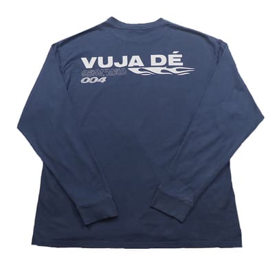 In Stock/VUJADE 004 washed old flame creative Tee casual long sleeve T-shirt KENIJIMA same style