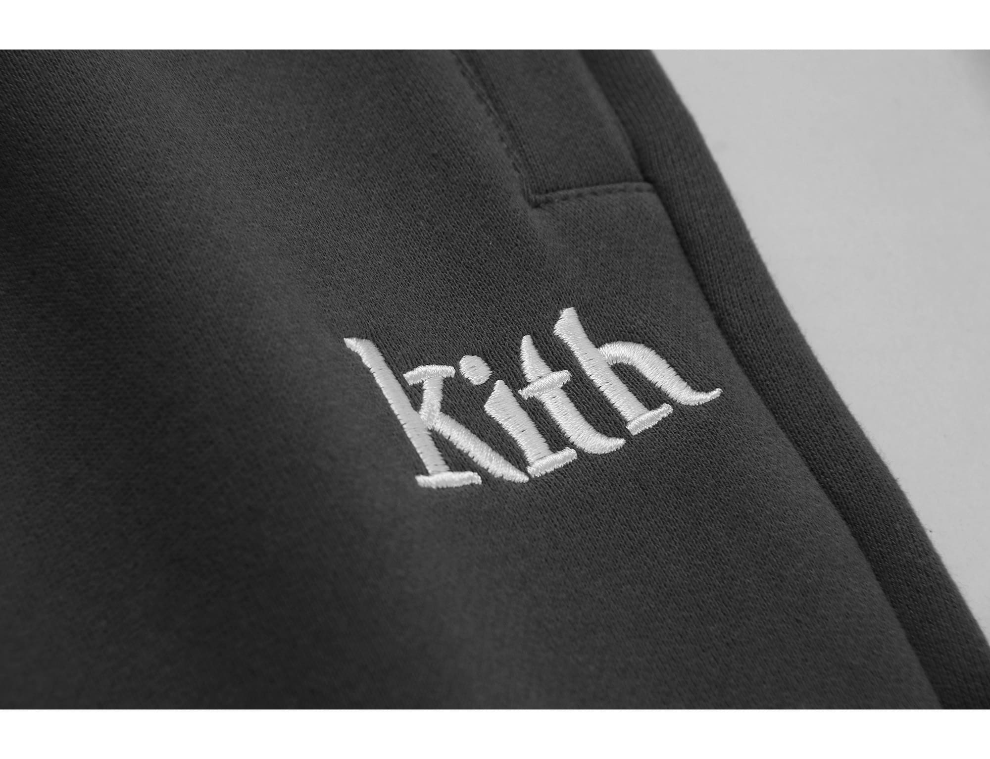 kith autumn and winter leisure sweatpants cotton terry thickened fleece-lined men and women couple warm ankle-tied sports trousers