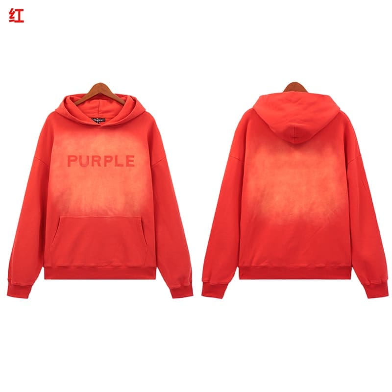 pu*re b*and logo printed washed casual hooded sweater for men and women