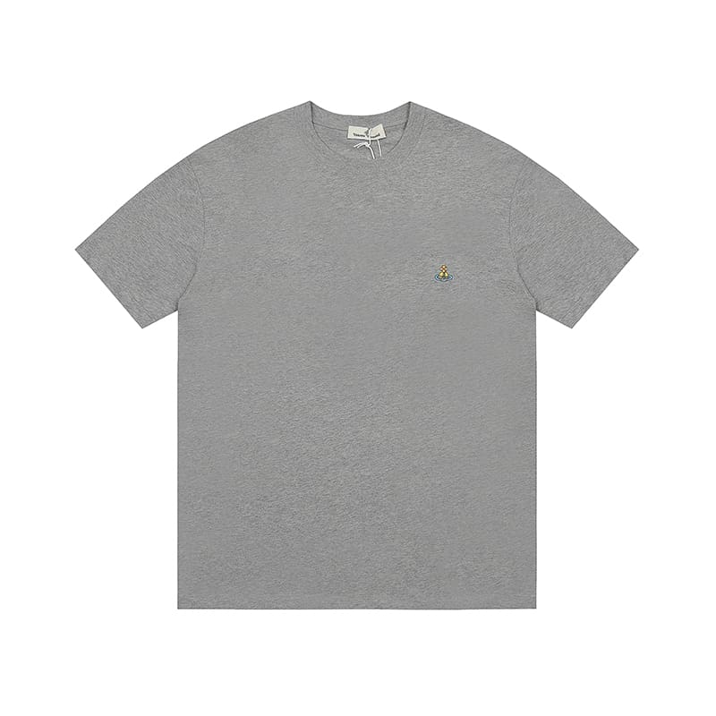 u1u1enne westwood splash-ink embroidery star print loose t-shirt half sleeve