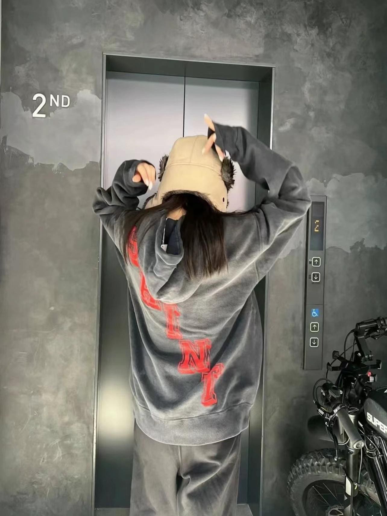 Saint Michael Washed Angel Pullover Hoodie for Men and Women