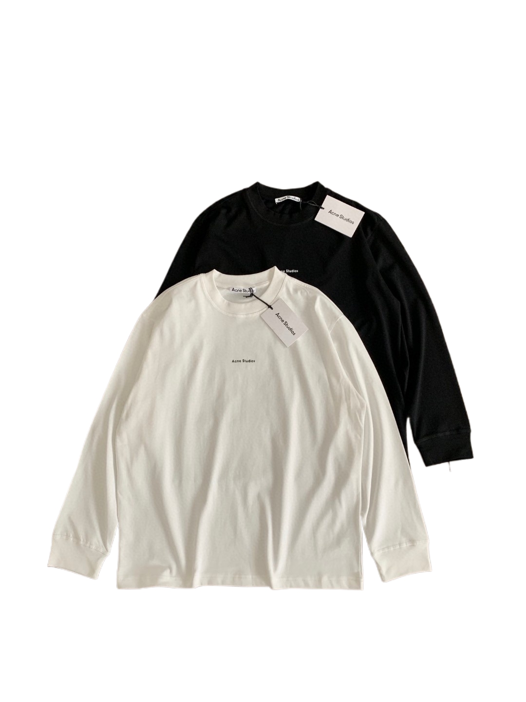 Top version AS 24SS New 320g chest small letter logo printing simple style men and women the same long-sleeved T-shirt