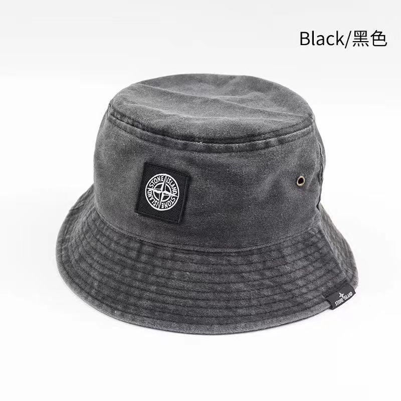 Stone Island men’s and women’s trendy fashion fisherman hat nylon quick-drying drawstring sun protection sun hat outdoor climbing hat