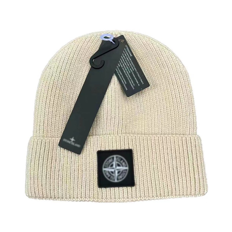 Split Stone Island beanie hat autumn and winter men’s and women’s couple retro tide skiing outdoor knitted wool hat skullcap